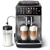 Saeco GranAroma Kaffeevollautomat SM6585/00 (16 Kaffeespezialitäten, 6 Benutzerprofile, Farbiges TFT-Display) Edelstahl